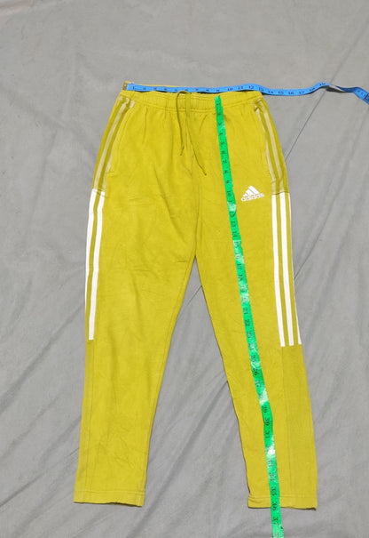 Adidas Women Yellow Cotton Trouser S