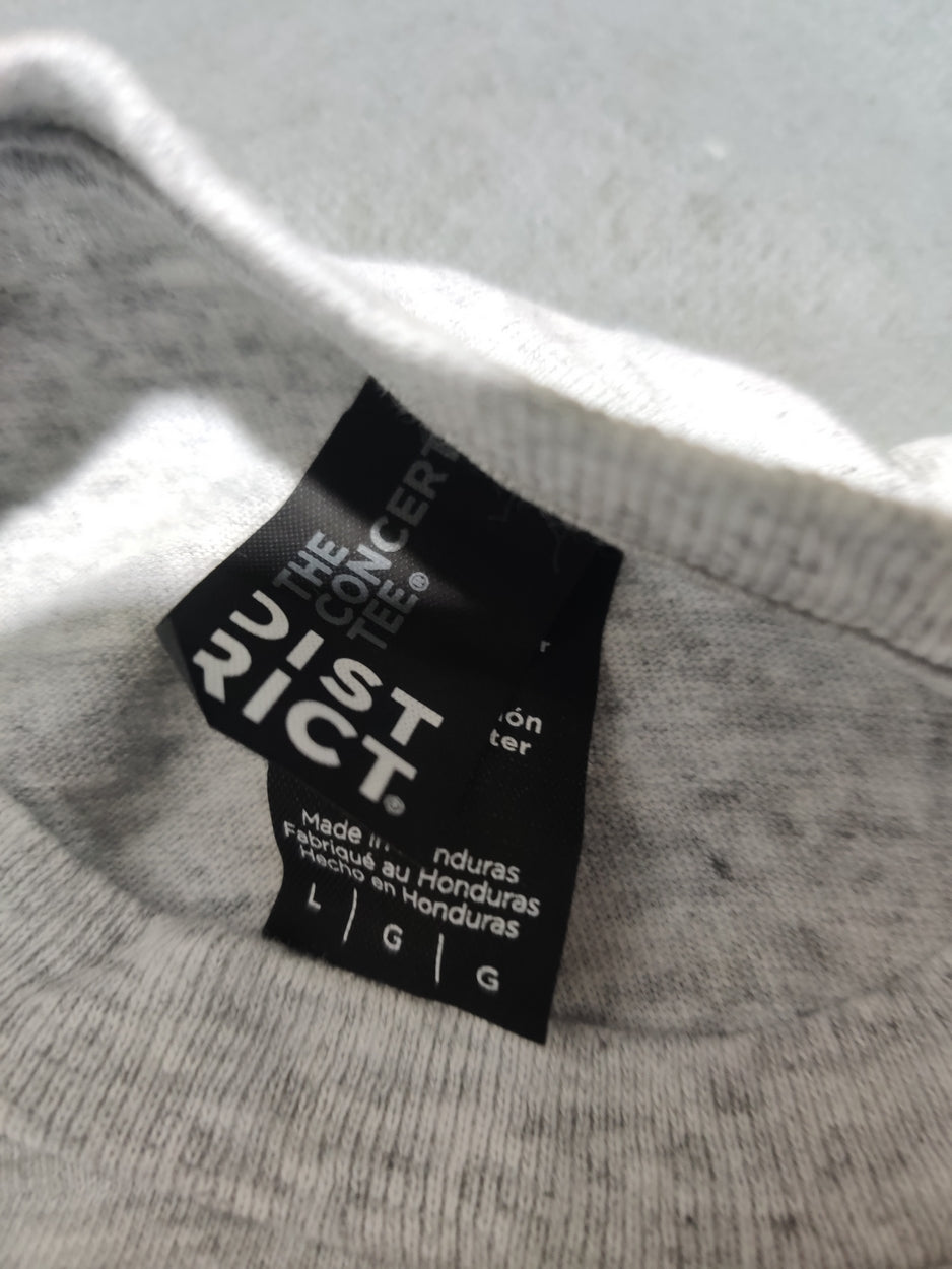 Dist Rict Men Cotton Gray T Shirt Large