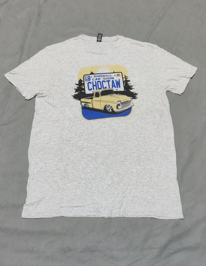Dist Rict Men Cotton Gray T Shirt Large