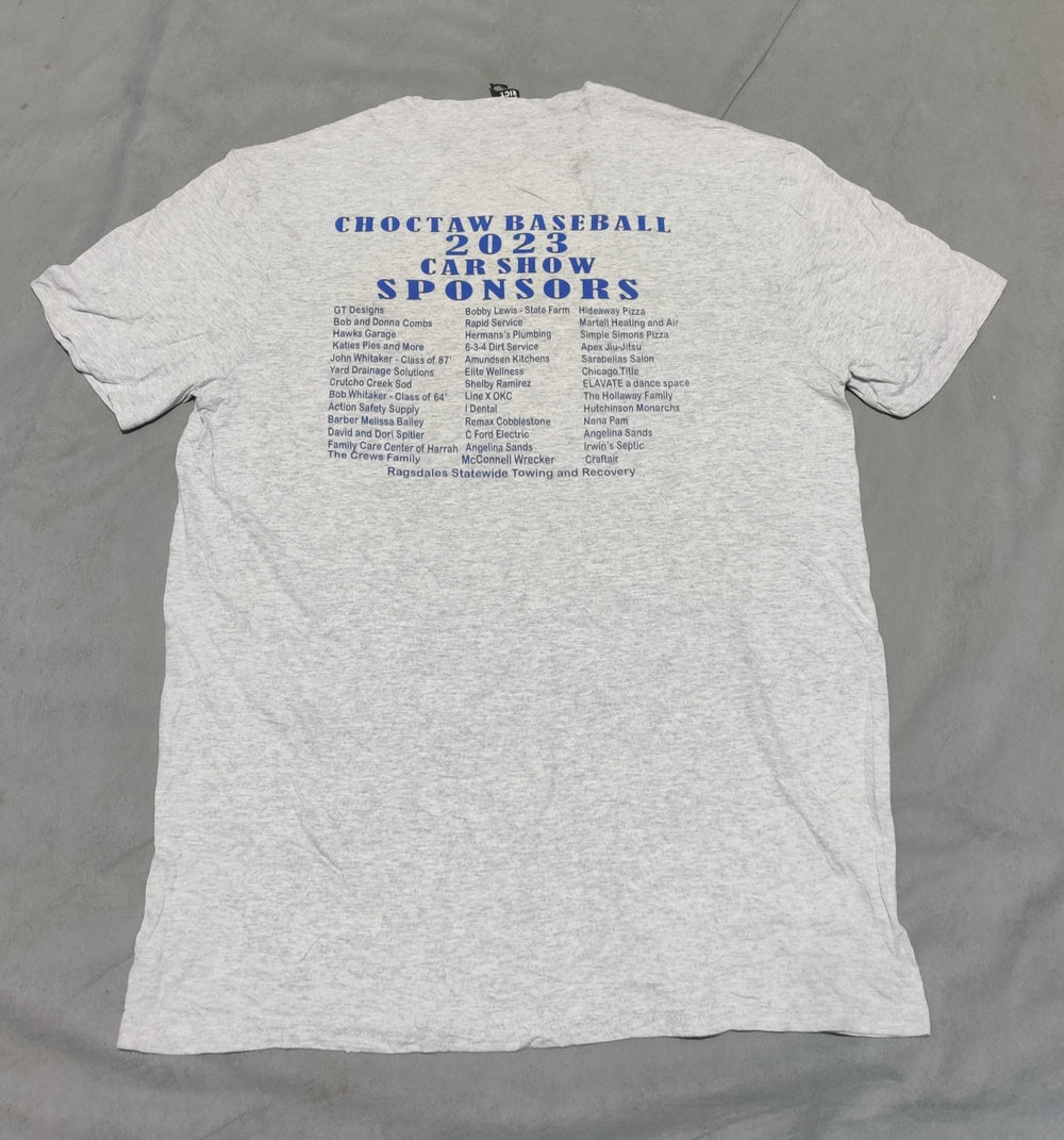 Dist Rict Men Cotton Gray T Shirt Large