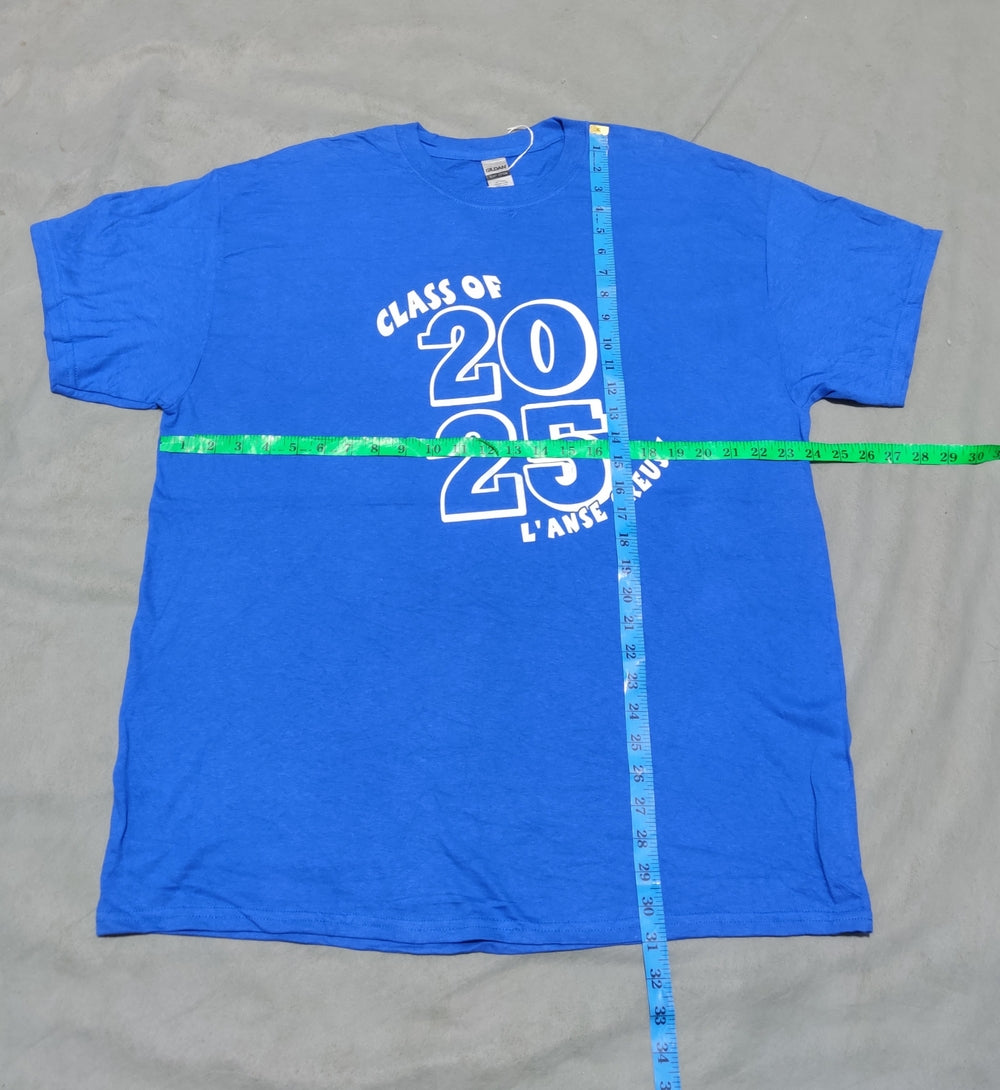 Gildan Men Cotton Blue T Shirt XL