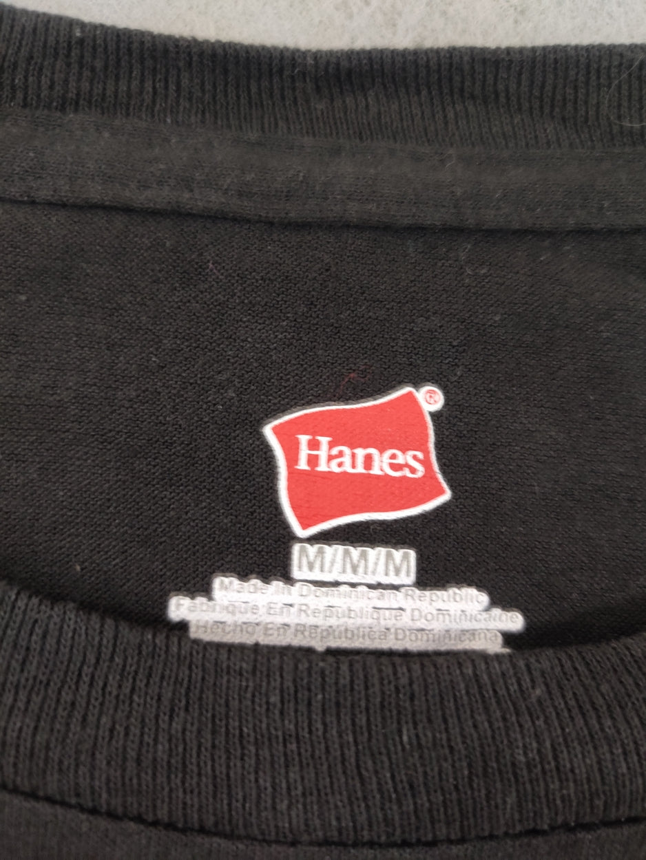 Hanes Men Cotton Black T Shirt M