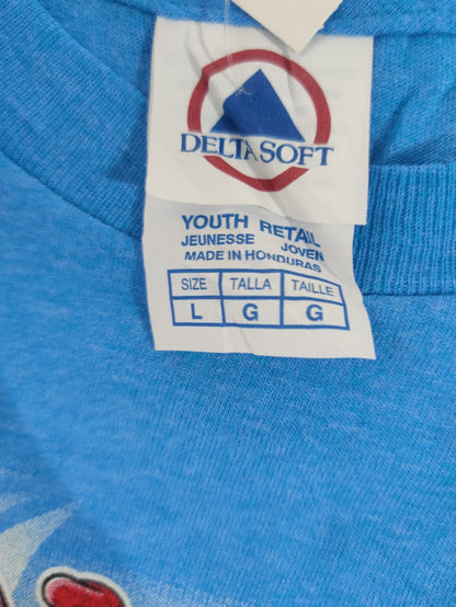 Delta Soft Men Cotton Blue T Shirt L