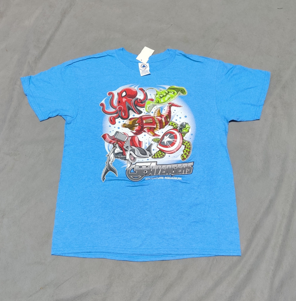 Delta Soft Men Cotton Blue T Shirt L