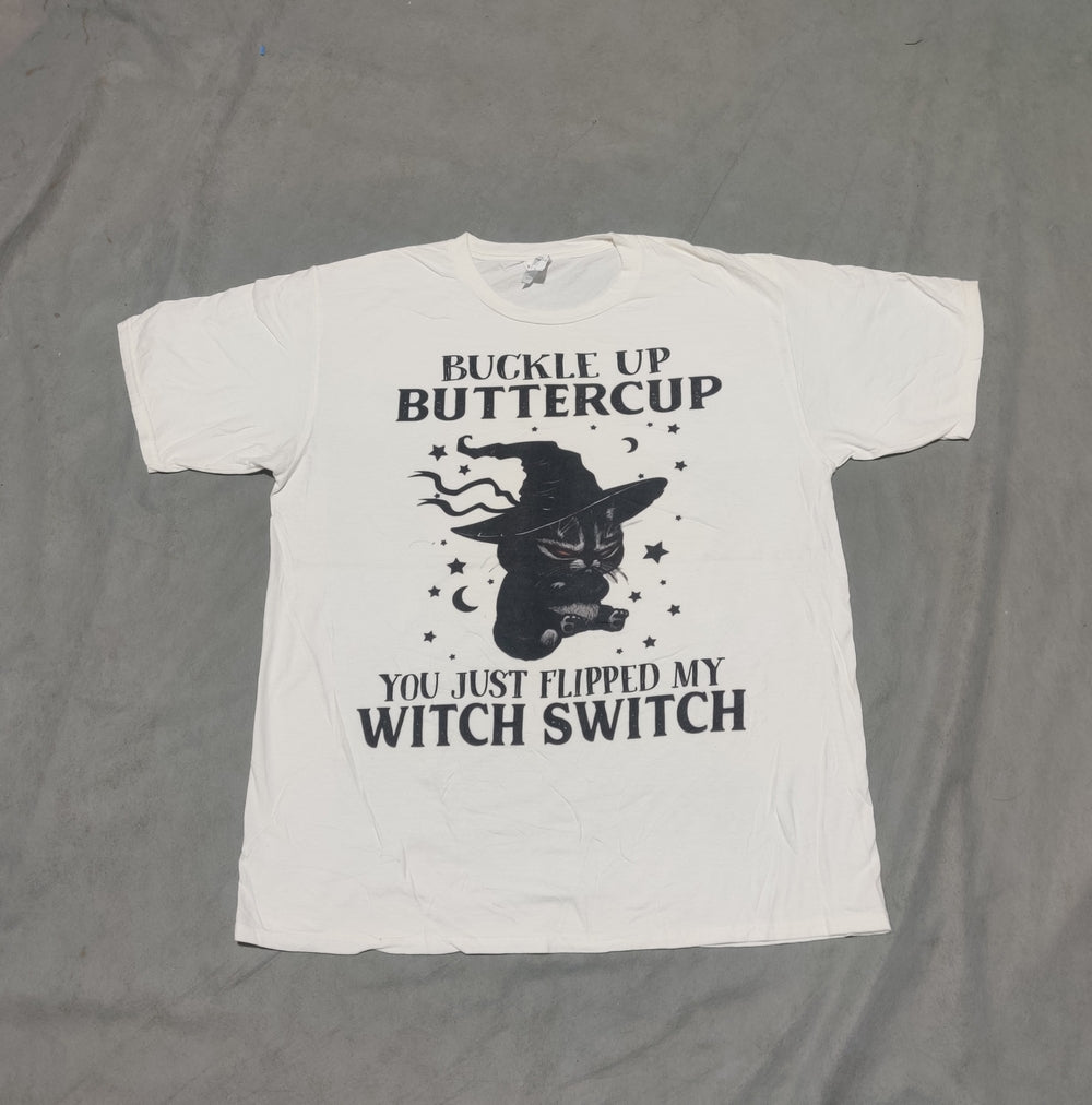 Port & Company Men Cotton White T Shirt L