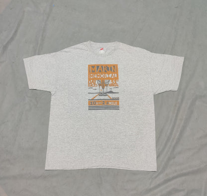 Hanes Men Cotton Gray T Shirt L