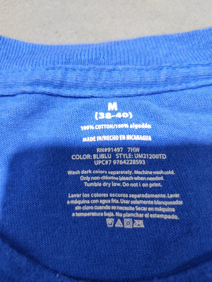 Never Fear Men Cotton Blue T Shirt M