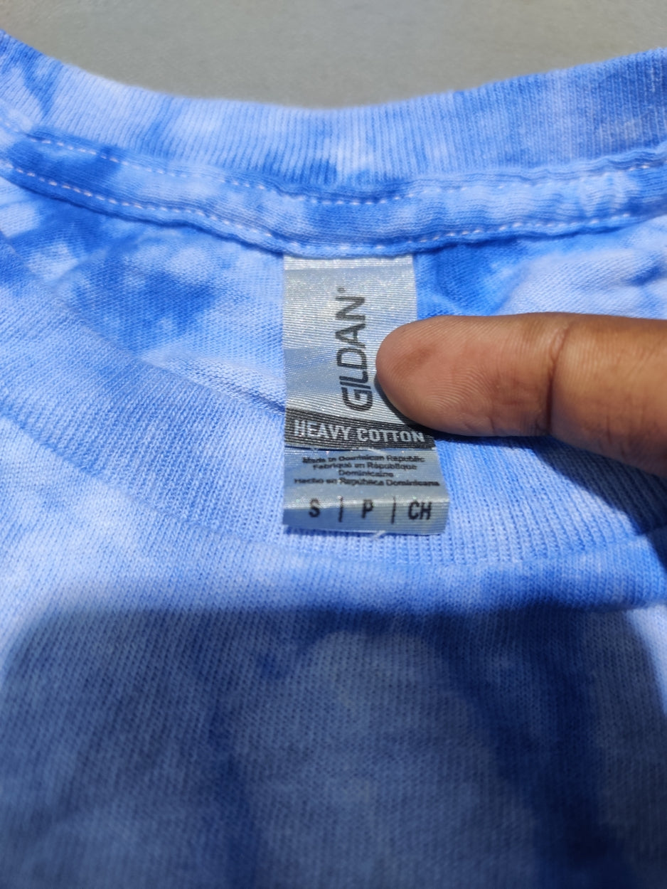 Gildan Men Cotton Blue T Shirt S