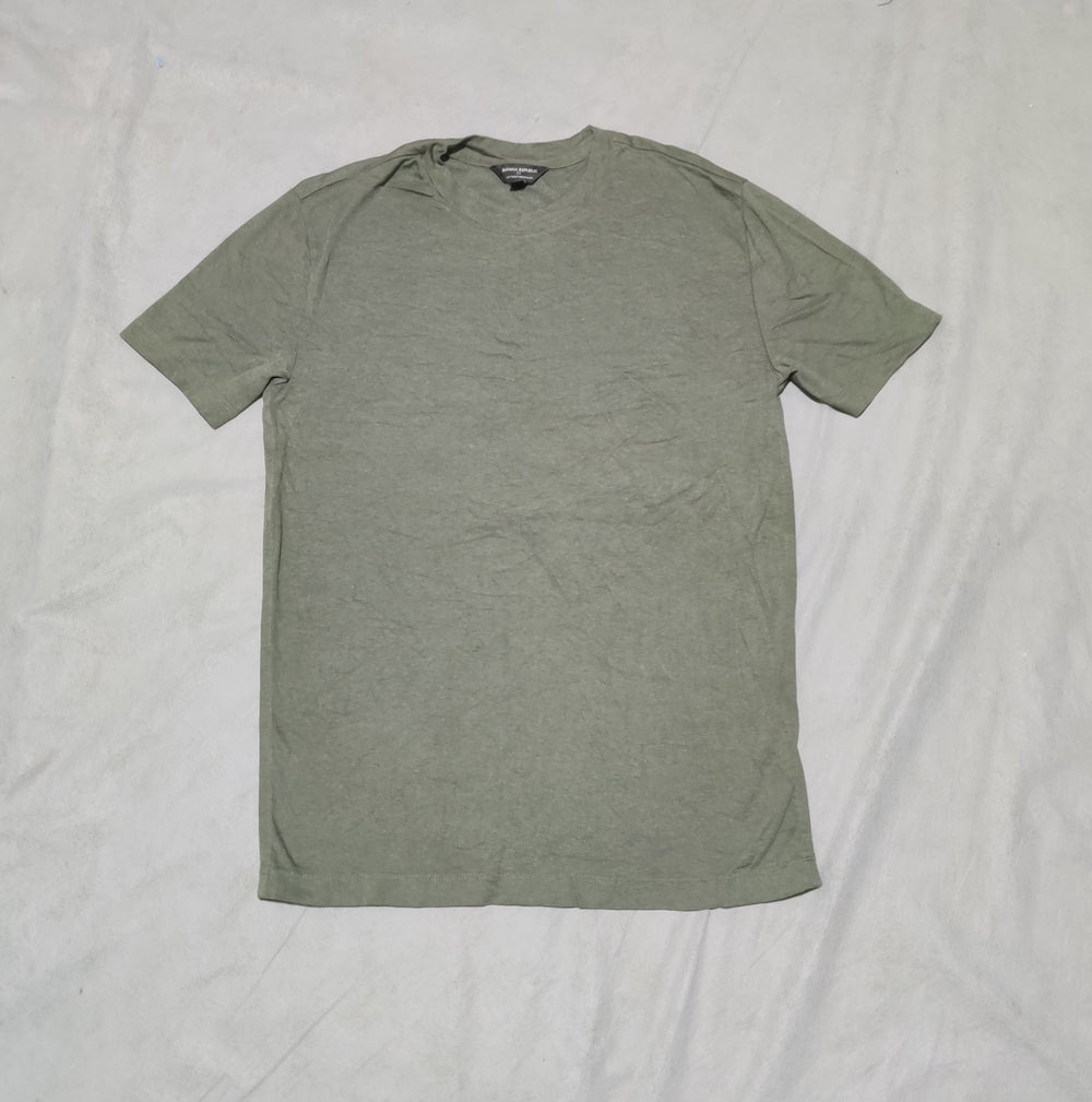 Banana Republic Men Cotton Green T Shirt S