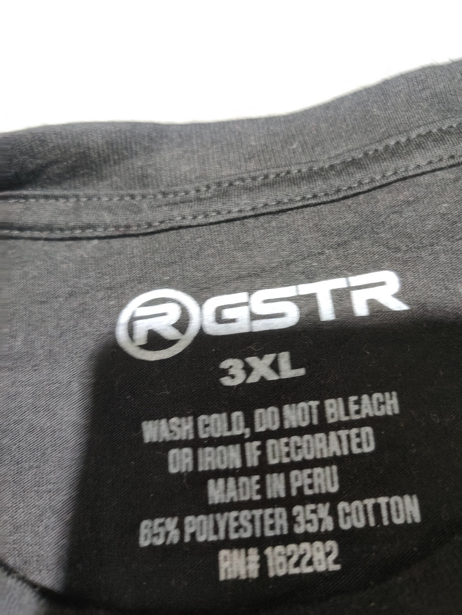 RGSTAT Men Cotton Black T Shirt 3XL
