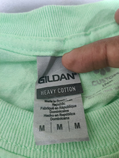 Gildan Men Cotton Green T Shirt M