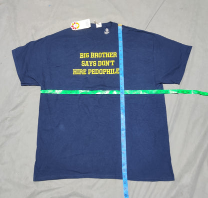 Gildan Men Cotton Blue T Shirt XL