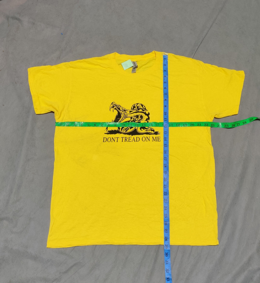 Gildan Men Cotton Yellow T Shirt L