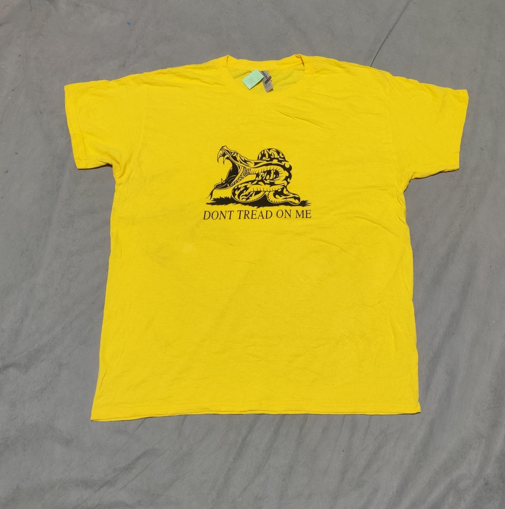 Gildan Men Cotton Yellow T Shirt L