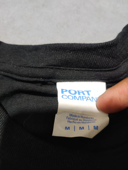 Port & Company Men Cotton Black T Shirt M
