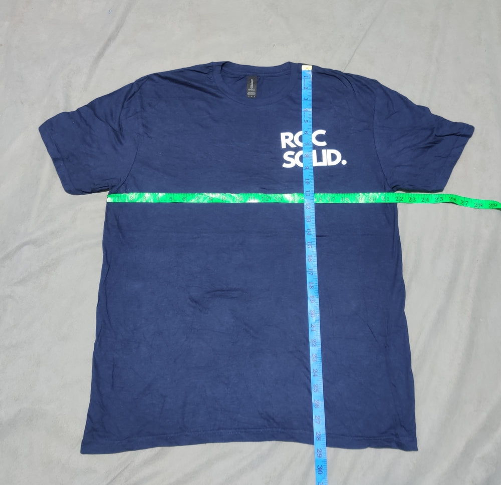 Gildan Men Cotton Blue T Shirt L