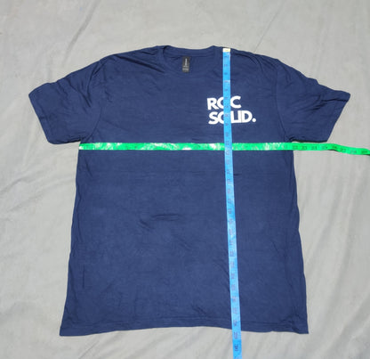 Gildan Men Cotton Blue T Shirt L