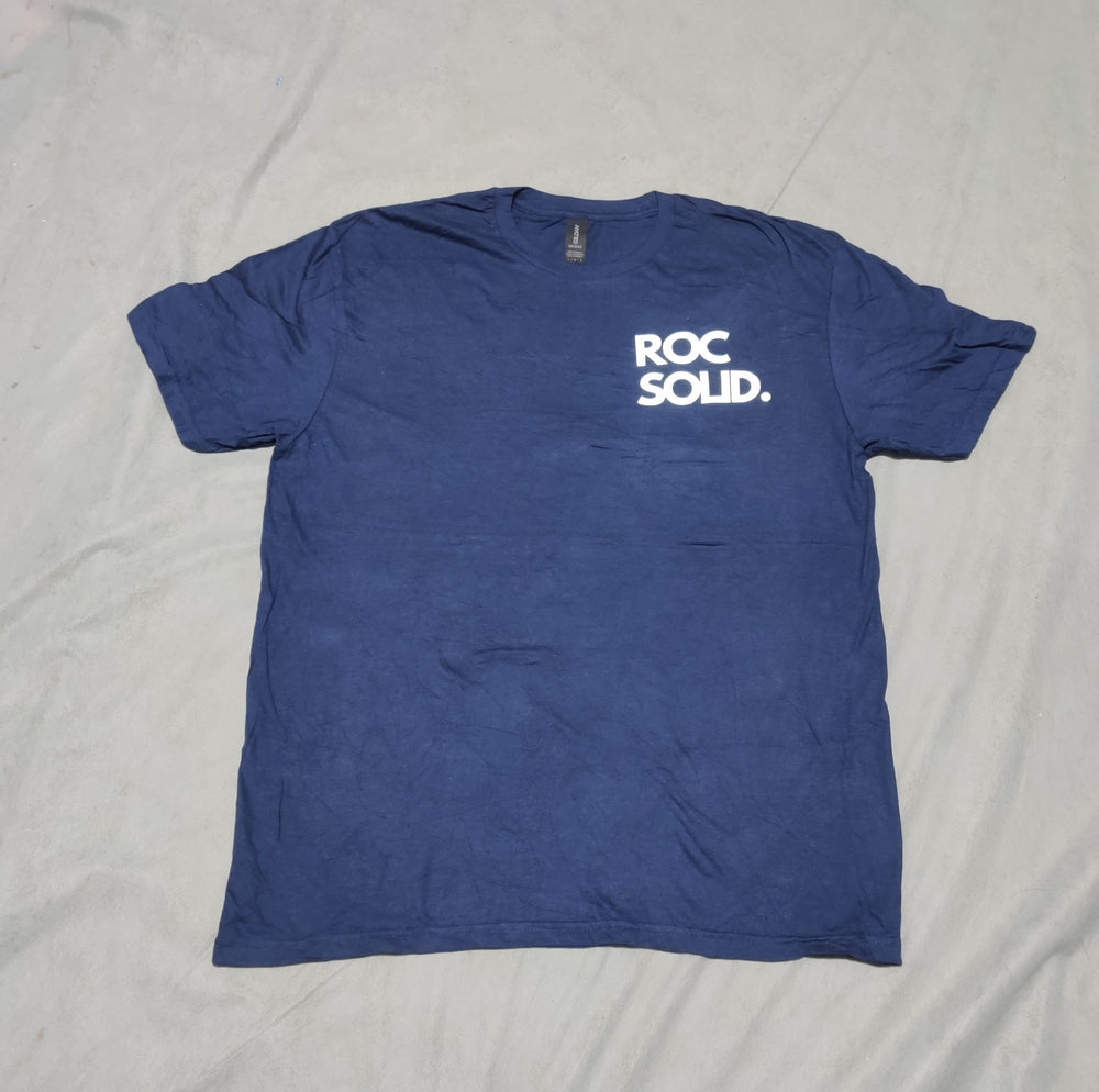 Gildan Men Cotton Blue T Shirt L