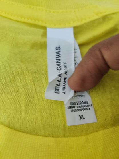 Bella Canvas Men Cotton Yellow T Shirt XL