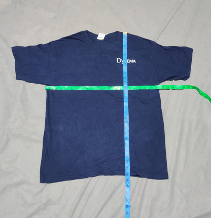 Gildan Men Cotton Blue T Shirt L