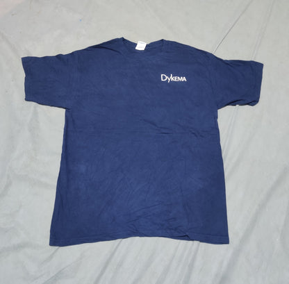 Gildan Men Cotton Blue T Shirt L