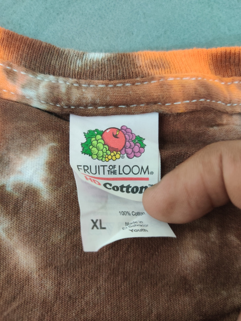 Fruit Of the Loom Men Cotton Orange T Shirt XL