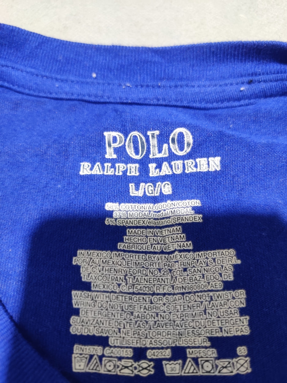 Polo Ralph Lauren Men Cotton Blue T Shirt L