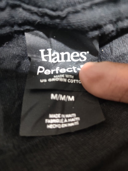 Hanes Men Cotton Black T Shirt M