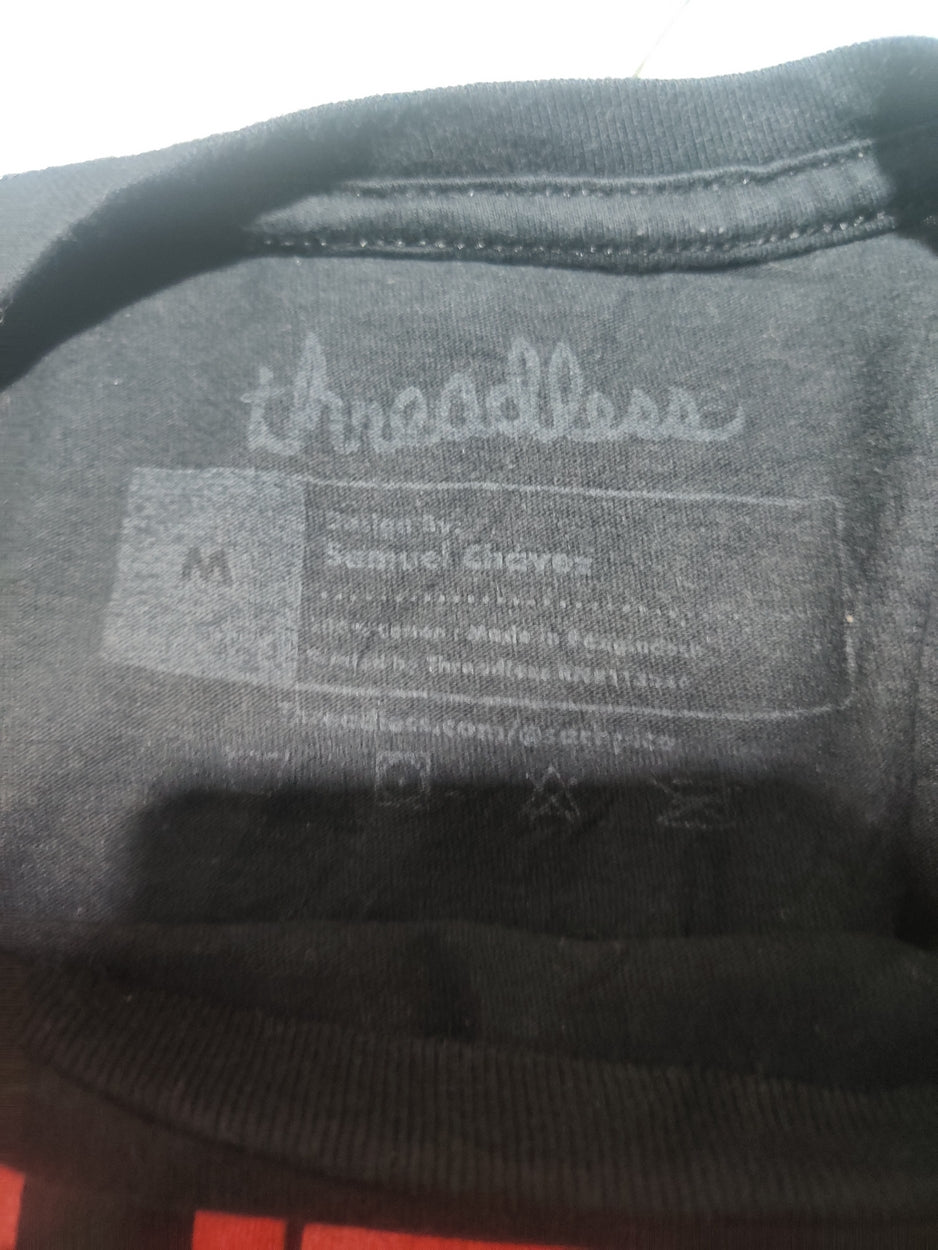 Threadless Men Cotton Black T Shirt M