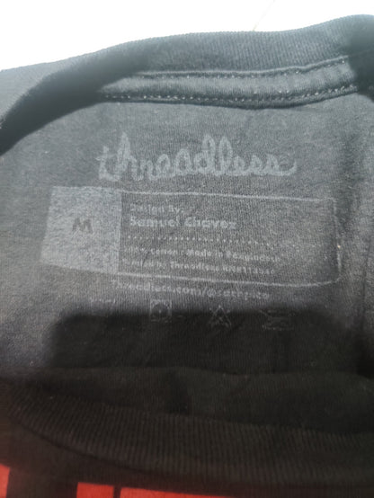 Threadless Men Cotton Black T Shirt M