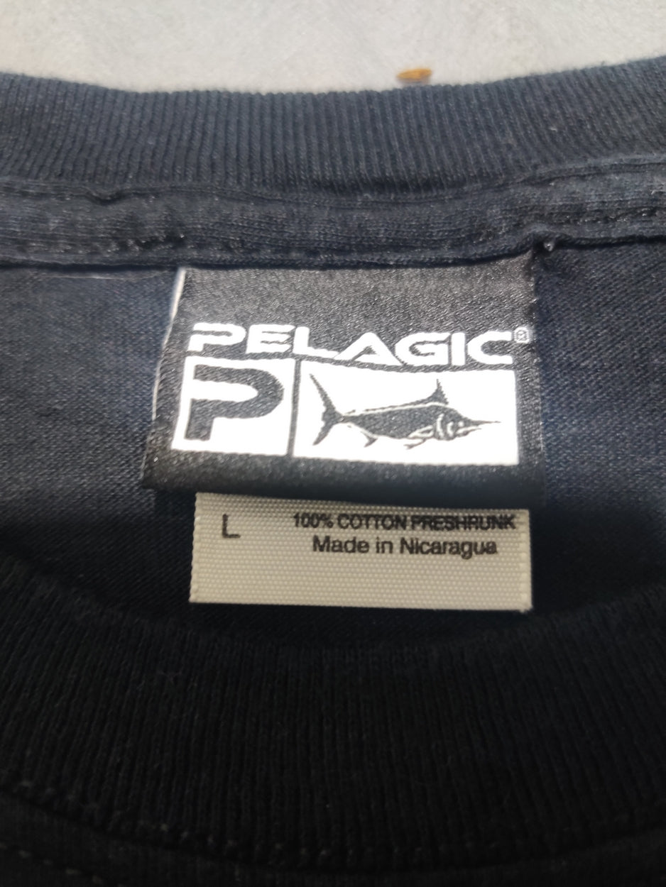 Pelagic Men Cotton Black T Shirt L
