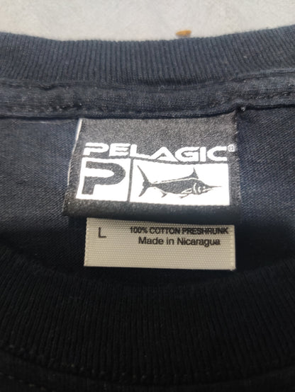 Pelagic Men Cotton Black T Shirt L