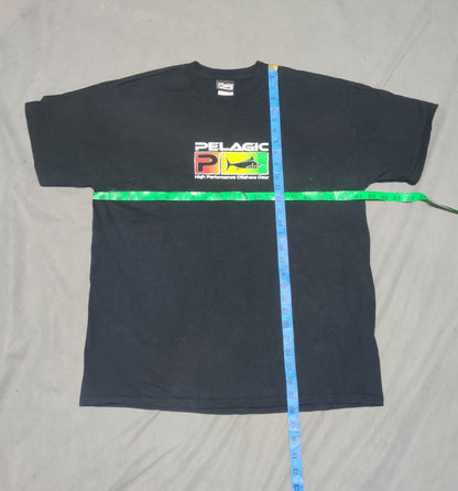 Pelagic Men Cotton Black T Shirt L