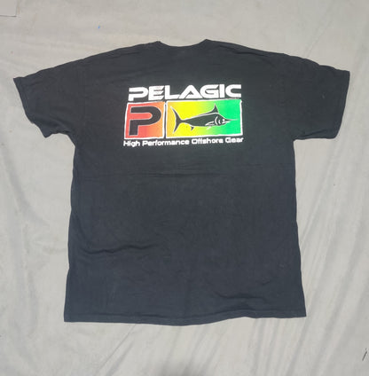 Pelagic Men Cotton Black T Shirt L