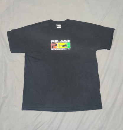 Pelagic Men Cotton Black T Shirt L