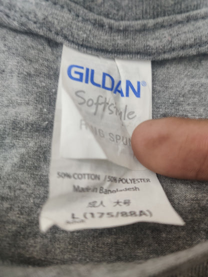 Gildan Men Cotton Black T Shirt L