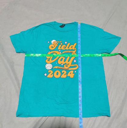 Gildan Men Cotton Green T Shirt L