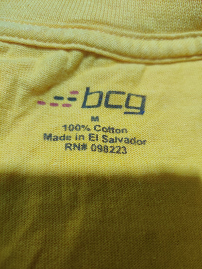 Bcg Men Cotton Yellow T Shirt M