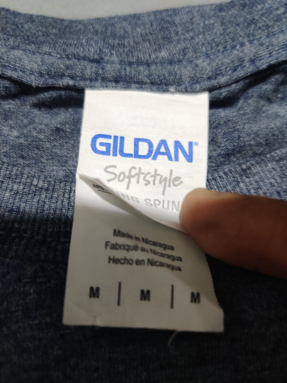 Gildan Men Cotton Gray T Shirt M
