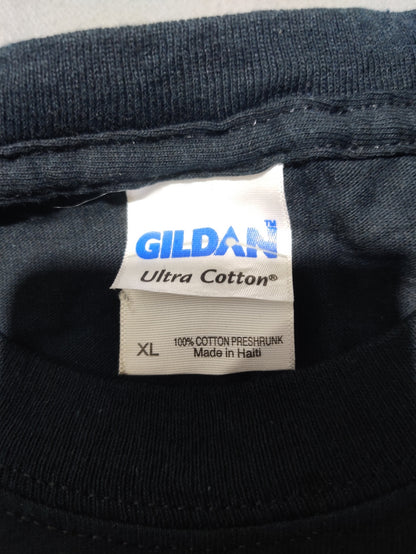 Gildan Men Cotton Black T Shirt XL