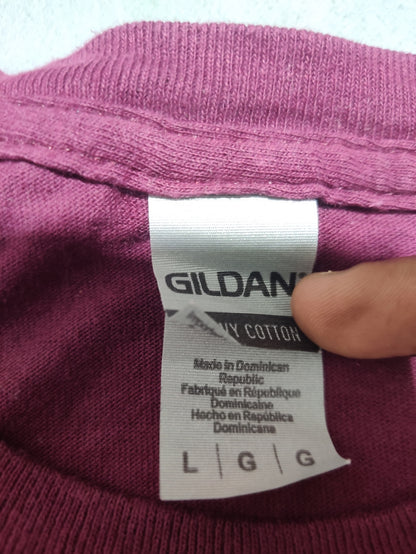 Gildan Men Cotton Maroon T Shirt L