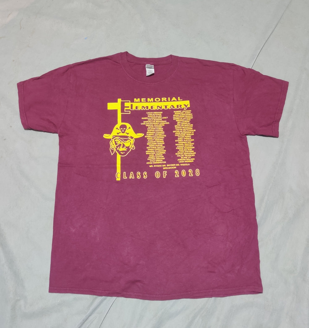 Gildan Men Cotton Maroon T Shirt L