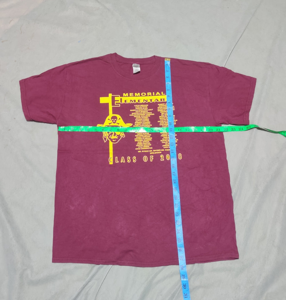 Gildan Men Cotton Maroon T Shirt L