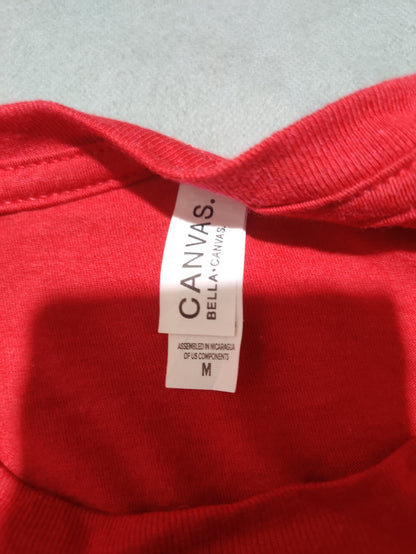 Canvas Men Cotton Red T Shirt M