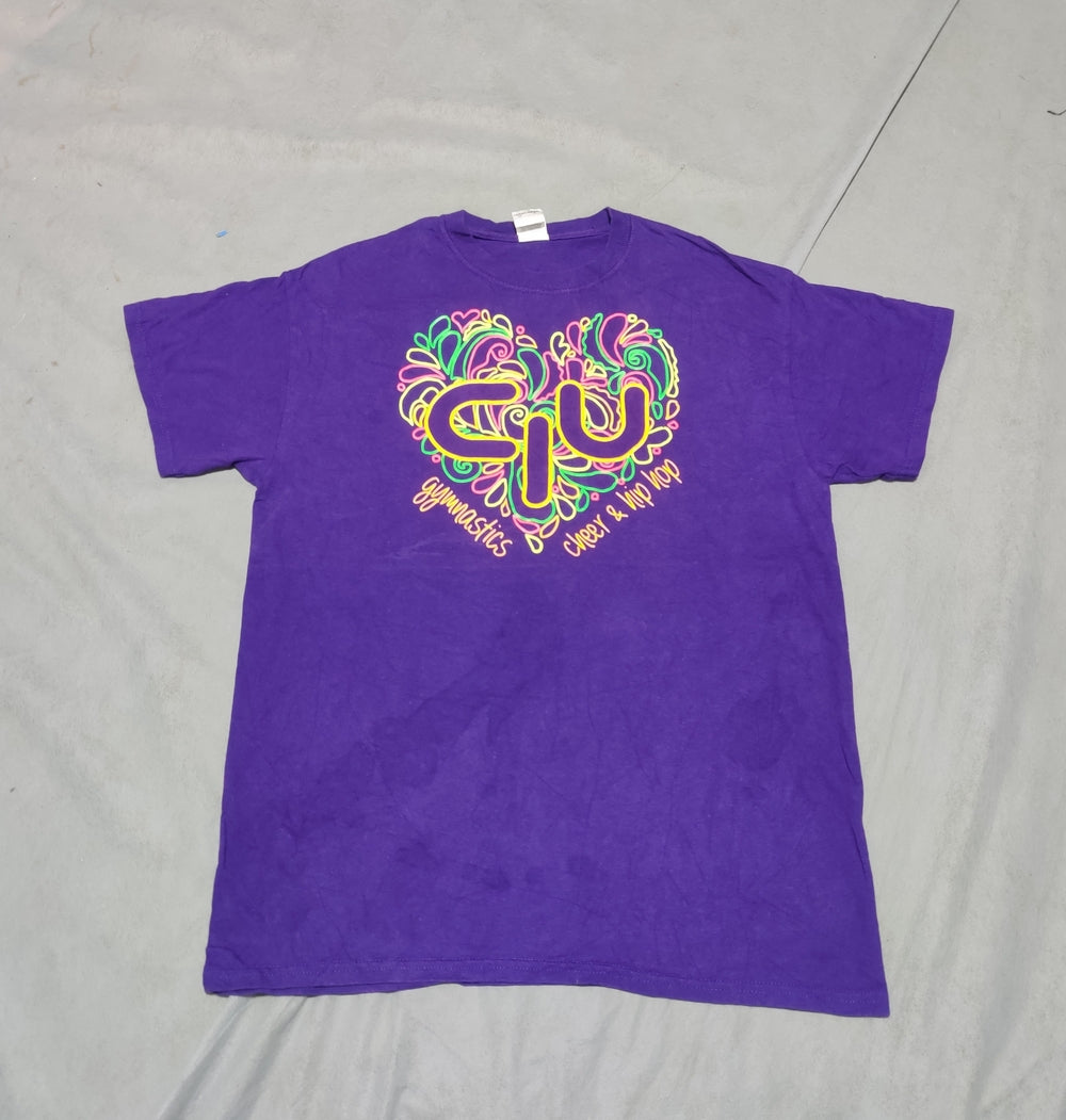 Gildan Men Cotton Purple T Shirt M