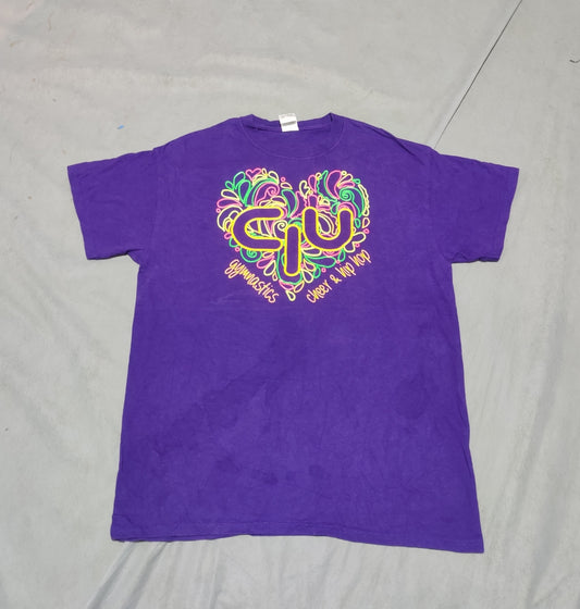 Gildan Men Cotton Purple T Shirt M
