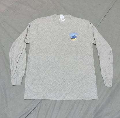 Joes Surf Shop Men Cotton Gray T Shirt
