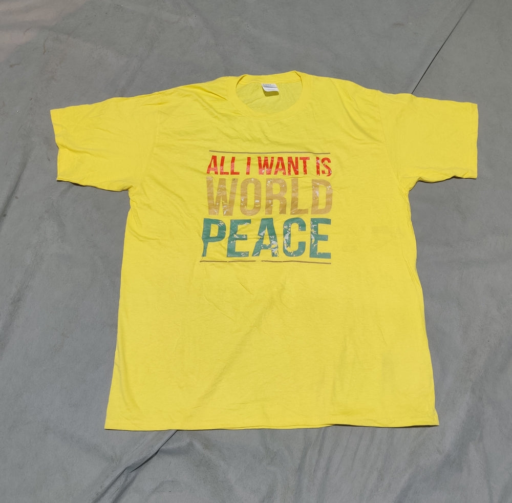 Port & Company Men Cotton Yellow T Shirt L