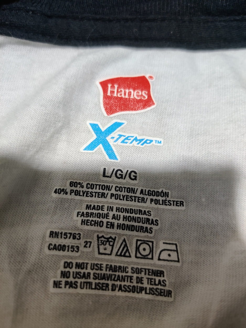 Hanes Men Cotton White T Shirt L