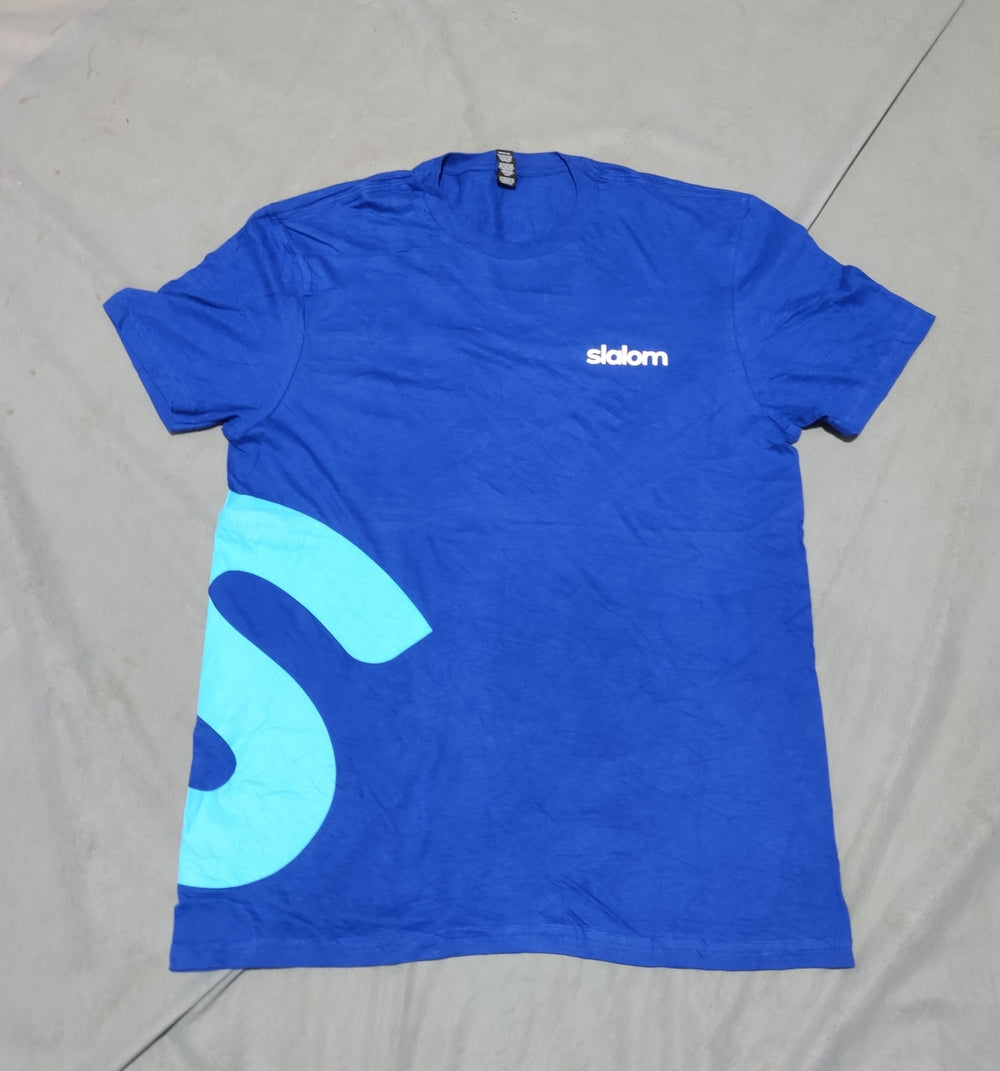 Dist Rict Men Cotton Blue T Shirt L